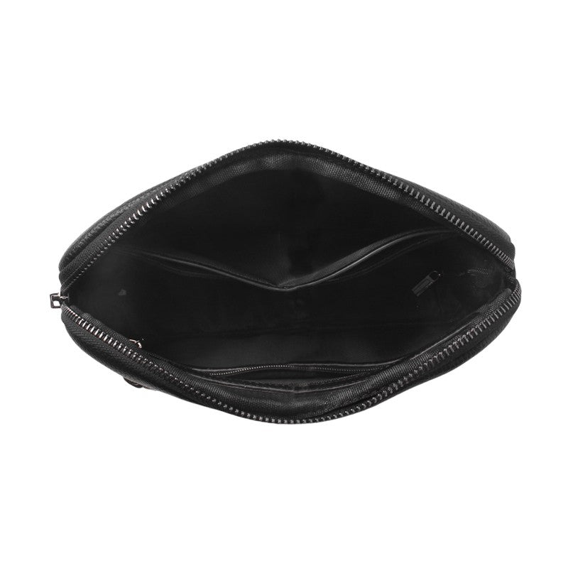 Fingerprint Lock Clutch — Anti-Theft Vegan Leather Purse for Women