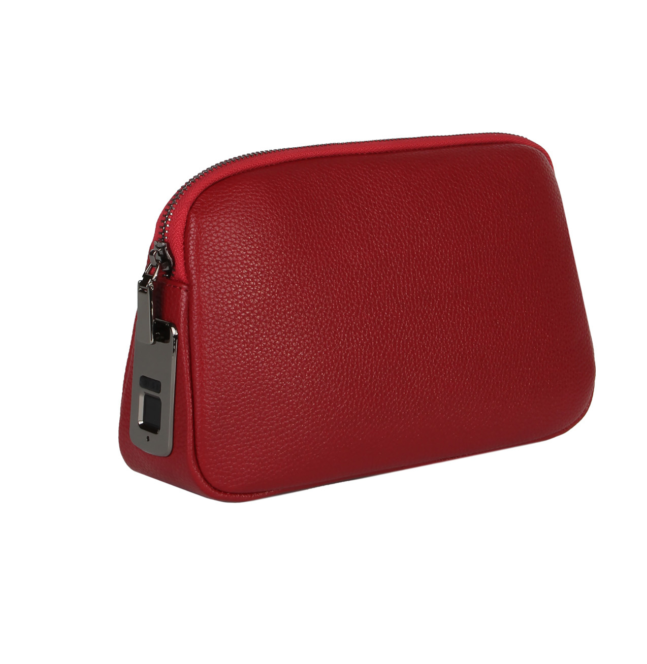 Fingerprint Lock Clutch — Anti-Theft Vegan Leather Purse for Women