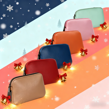 Fingerprint Lock Clutch — Anti-Theft Vegan Leather Purse for Women