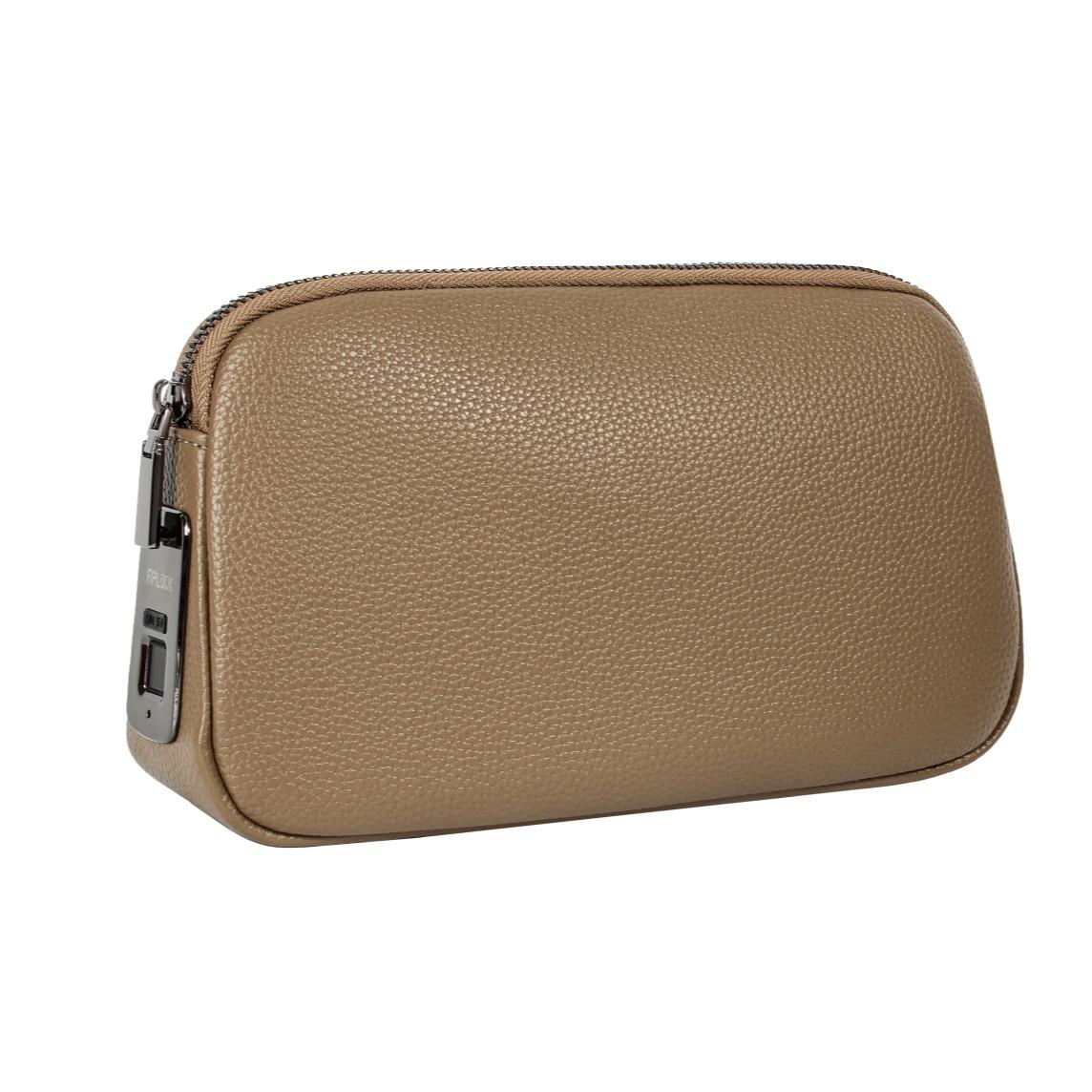 Fingerprint Lock Clutch — Anti-Theft Vegan Leather Purse for Women