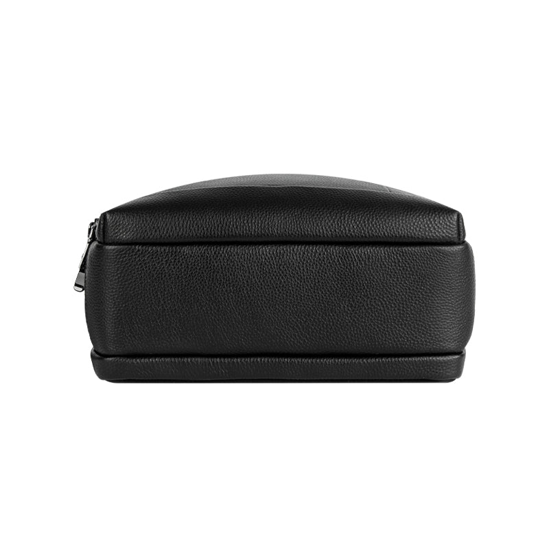 Full-Grain Leather Fingerprint Business-Casual Backpack