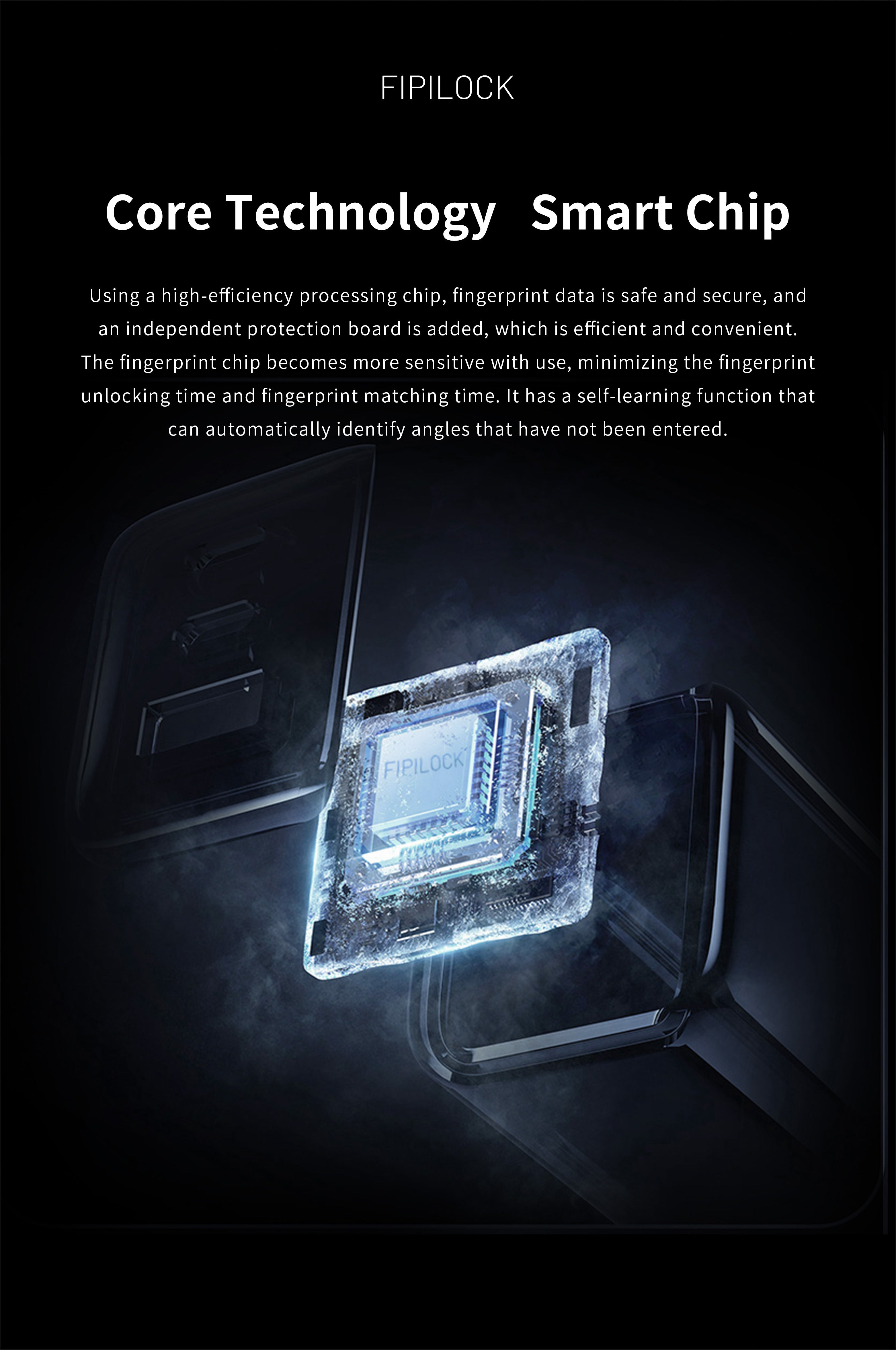 Fingerprint Lock Clutch — Anti-Theft Vegan Leather Purse for Women