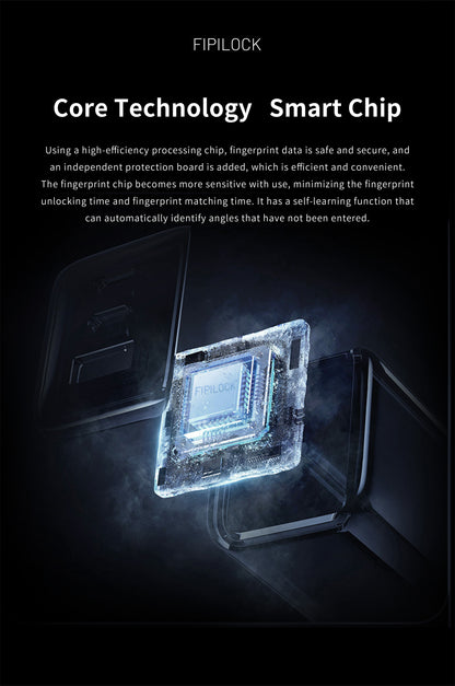 Fingerprint Lock Clutch — Anti-Theft Vegan Leather Purse for Women