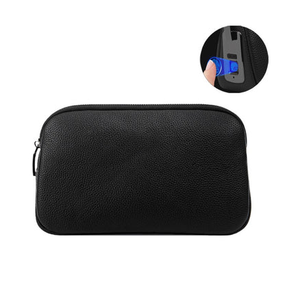Fingerprint Lock Clutch — Anti-Theft Vegan Leather Purse for Women