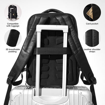 Vanguard One - Leather Fingerprint Unlock Backpack