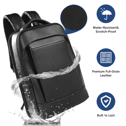 Vanguard One - Leather Fingerprint Unlock Backpack