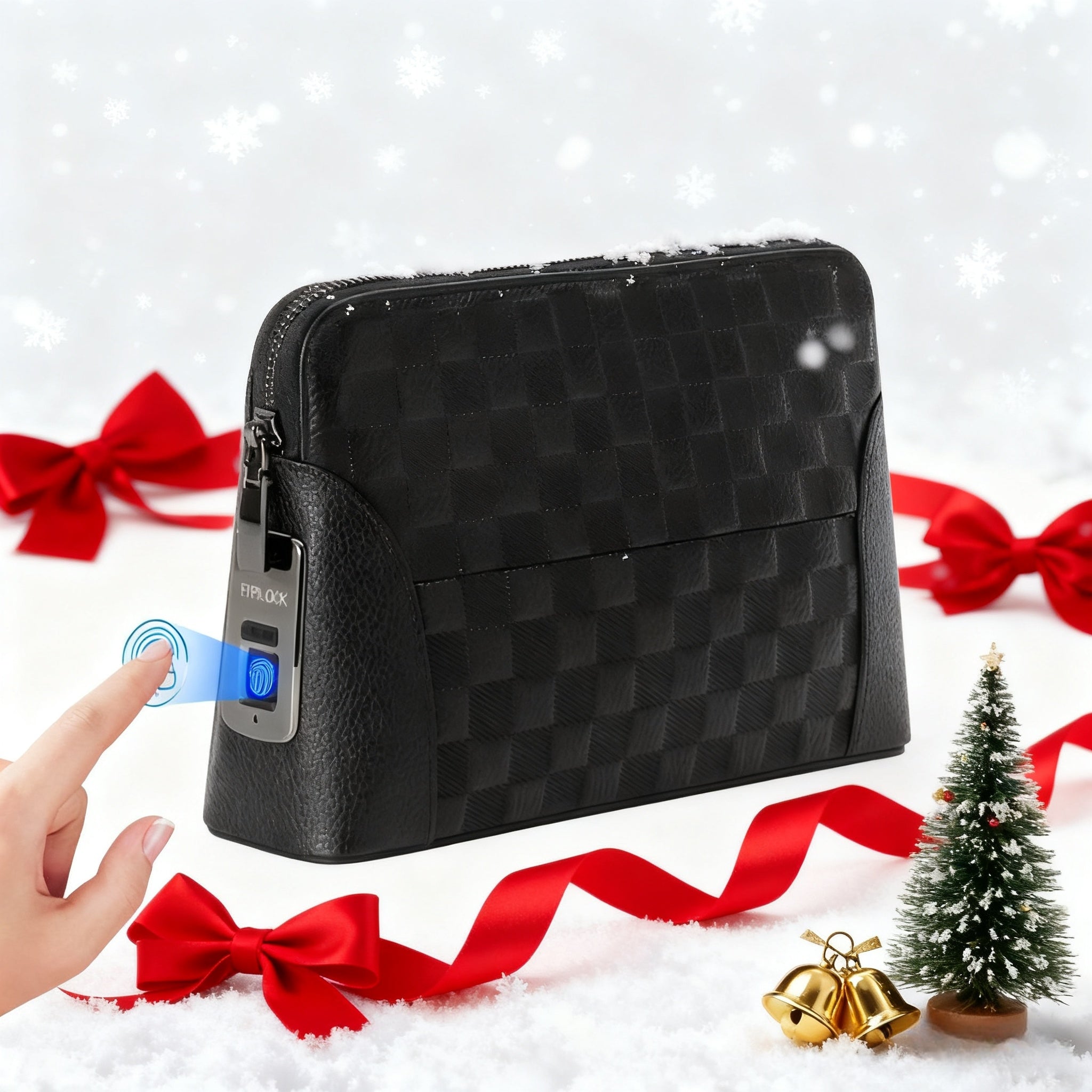Fingerprint Lock Clutch  | Anti-Theft Handbag