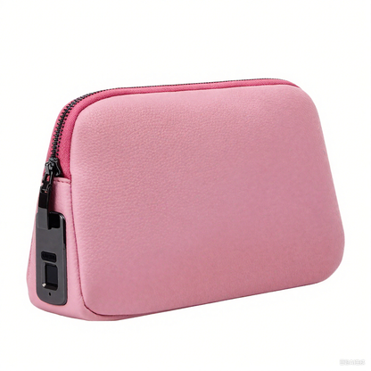 Fingerprint Lock Clutch — Anti-Theft Vegan Leather Purse for Women